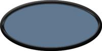 Blank Oval Plastic Black Nametag with China Blue