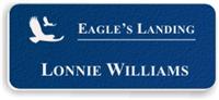 Textured Plastic Nametag: Royal Blue with White - 822-592