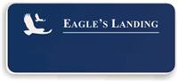 Blank Smooth Plastic Name Tag with Logo: Sky Blue and White - LM922-512
