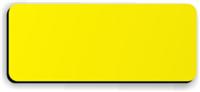 Blank Smooth Plastic Name Tag: Canary and Black - LM922-704