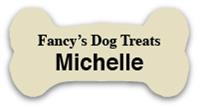 Smooth Plastic Bone Shape Name Tag - 1.25 x 2.5 inches