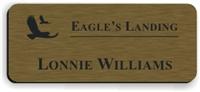 Smooth Plastic Name Tag: Deep Bronze with Black - LM922-884