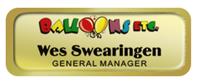 Metal Name Tag: Shiny Gold with Shiny Gold Metal Border