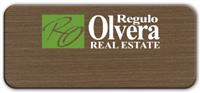 Screen Printed Smooth Plastic Name Tag: Deep Bronze and Black - LM 922-884