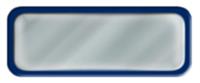 Blank Shiny Silver Nametag with a Blue Metal Border