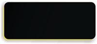 Blank Smooth Plastic Name Tag: Black and Gold - LM922-417