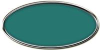 Blank Silver Framed Nametag Celadon Green