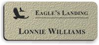 Textured Plastic Nametag: Desert Sand with Black - 822-854