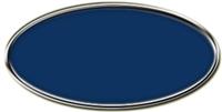 Blank Silver Framed Nametag Patriot Blue