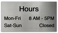 Brushed Silver Metal Sign