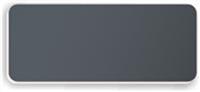 Blank Smooth Plastic Name Tag: Smoke Grey and White - LM922-312