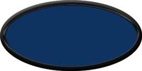 Blank Oval Plastic Black Nametag with Patriot Blue