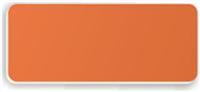 Blank Smooth Plastic Name Tag: Tangerine and White - LM 922-612