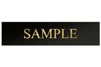 Black Plate w/Gold Engraving, 2" x 9.5", w/adhesive