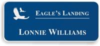 Textured Plastic Nametag: Sapphire with White - 822-503