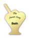 Smooth Plastic Dessert 2 Shape Name Tag - 2.6 x 1.9 inches