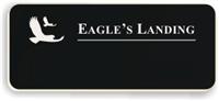 Blank Smooth Plastic Name Tag with Logo: Black and White - LM922-402