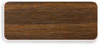 Blank Smooth Plastic Name Tag: Walnut with White - 922-002