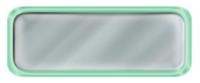 Blank Shiny Silver Nametag with a Shiny Green Metal Border