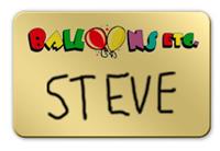 Shiny Gold Dry Erase Name Tag with Logo