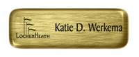 Metal Name Tag: Brushed Gold with Epoxy