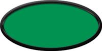 Blank Oval Plastic Black Nametag with Kelley Green