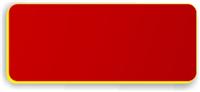 Blank Smooth Plastic Name Tag: Crimson and Yellow - LM922-607