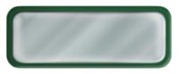 Blank Shiny Silver Nametag with a Green Metal Border
