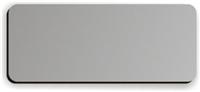 Blank Smooth Plastic Name Tag: Smooth Silver and Black - LM 922-344