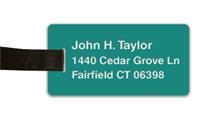 Smooth Plastic Name Tag: Celadon Green with White - LM922-972