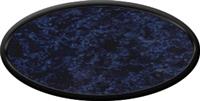 Blank Oval Plastic Black Nametag with Celestial Blue