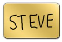 Shiny Gold Dry Erase Name Tag