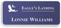 Smooth Plastic Name Tag: Purple with White - LM922-582