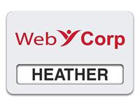 Reusable Smooth Plastic Windowed Name Tag: White with Crimson - LM922-206