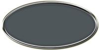 Blank Silver  Oval Framed Nametag with Smoke Grey