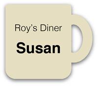 Smooth Plastic Mug Shape Name Tag - 1.7 x 2 inches