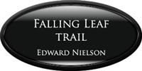 Framed Name Tag: Black Plastic (Oval) - Black and White Plastic Insert with Epoxy
