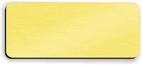 Blank Smooth Plastic Name Tag: European Gold and Black - LM 922-754