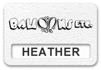Reusable Textured Plastic Windowed Nametag: Winter White with Black - 822-244
