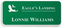 Smooth Plastic Name Tag: Kelley Green with White Plastic - LM922-932