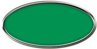 Blank Silver Framed Nametag Kelly Green