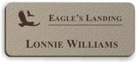 Textured Plastic Nametag: Bermuda Tan with Dark Brown - 822-258