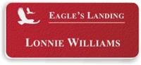 Textured Plastic Nametag: Pimento with White - 822-642