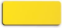 Blank Smooth Plastic Name Tag: Canary and Black - LM922-704