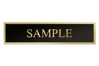 Black Plate w/Gold Border, 1.75" x 9.25", (border plate 2" x 9.5") w/adhesive