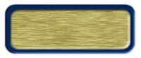 Blank Brushed Gold Nametag with a Blue Metal Border