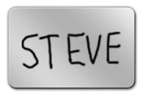Shiny Silver Dry Erase Name Tag