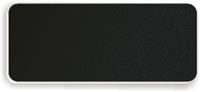 Blank Textured Plastic Name Tag: Coal Black and White - 822-422