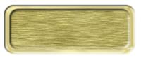 Blank Brushed Gold Nametag with a Shiny Gold Metal Border