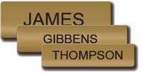 Satin Gold Uniform Name Tag